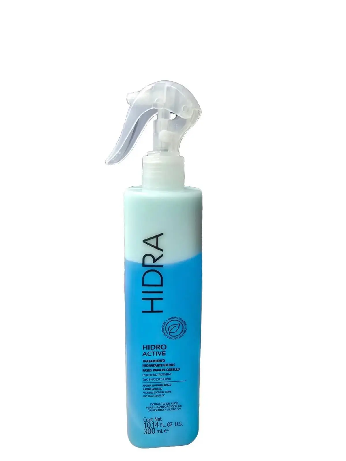 Hidra Hidro active Hidrating tratment two phases for hair 300ml 10.14 FL.OZ Suavidad, brillo y manejabilidad  HIDRO ACTIVE Hydrating & Protective Spray – Softness, Shine & Long-Lasting Color