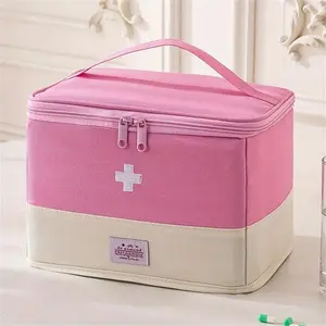Portable Medicine Box Travel Folding Medical Kit, Large-Capacity First-Aid Kit, Emergency Kit, Small Medicine Bag, Medicine Storage Bag