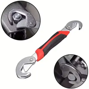 Adjustable Wrench for Various Tasks: Precision Teeth, Press Plate Connection, Sandblasted Surface for Longevity
