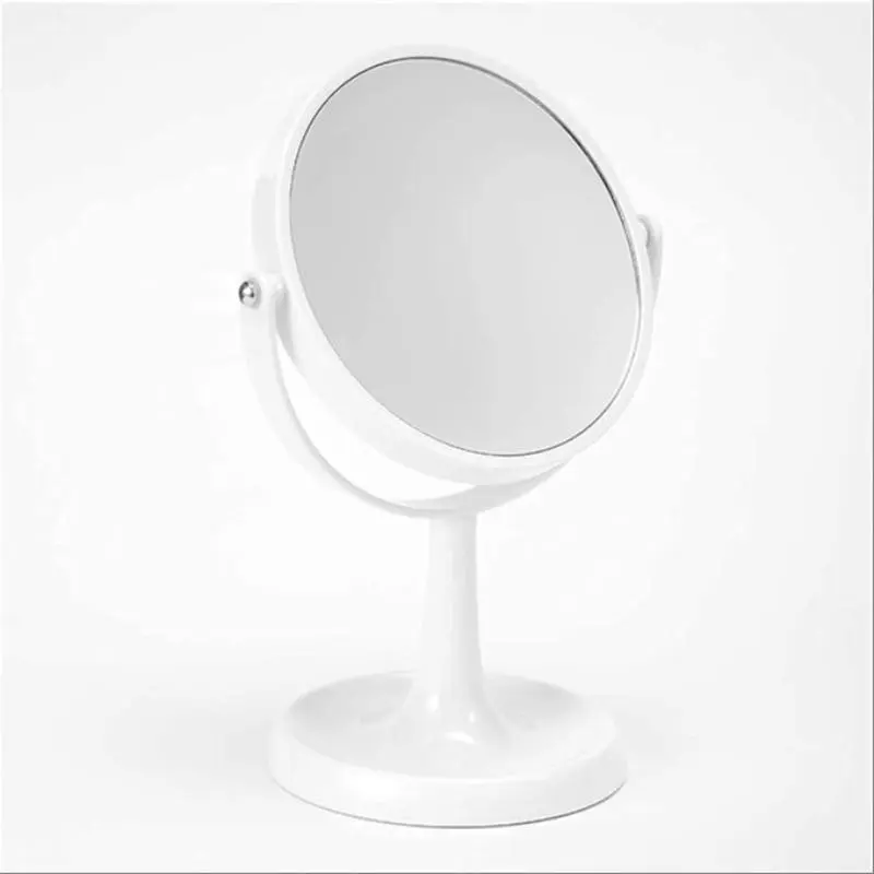 Rotatable Desktop Mirror Makeup Mirror, Dual-Sided Vanity Mirror, 360-Degree Rotating Round Mirror, No Light, with Base, Adjustable Vanity Mirror, Vanity Accessories