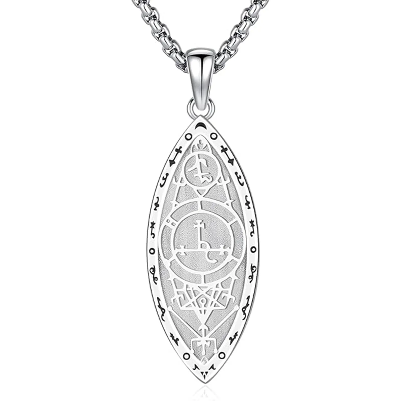 Goddess Lilith Sigil Necklace 925 Sterling Silver Pendant, Lilith Jewelry for Pagan