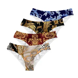 Mens baroque printed swim briefs stylish swimsuit summer beachwear quick dry lightweight stretchy fabric comfortable low rise swimwear sexy swim trunks for pool vacation surfing swimming training daily use