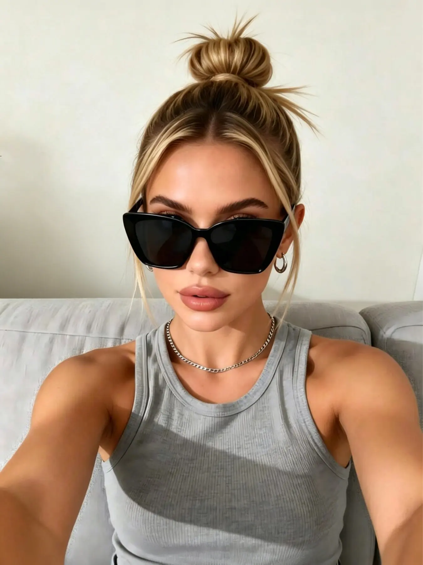 1pc Women's Cat Eye Decorative Summer Sunglasses, Fashionable Sunglasses, Fashion Shades, Western-style Instagram Fashion Eyewear, Ideal Accessory for Summer Beach Holidays and Outdoor Activities