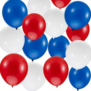 30 count Red White and Blue Balloons -  4th of July Decorations Independence Day Patriotic Anniversary Globos Para Decoracion De Fiestas Balloons for Birthday Party Ballons Decoration 12 Inch