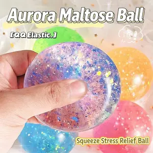 1-Piece Iridescent Soft Squishy Ball, Sleek Iridescent Style Durable TPR with Bouncy, Calming Squeeze for Stress Relief During Daily Breaks