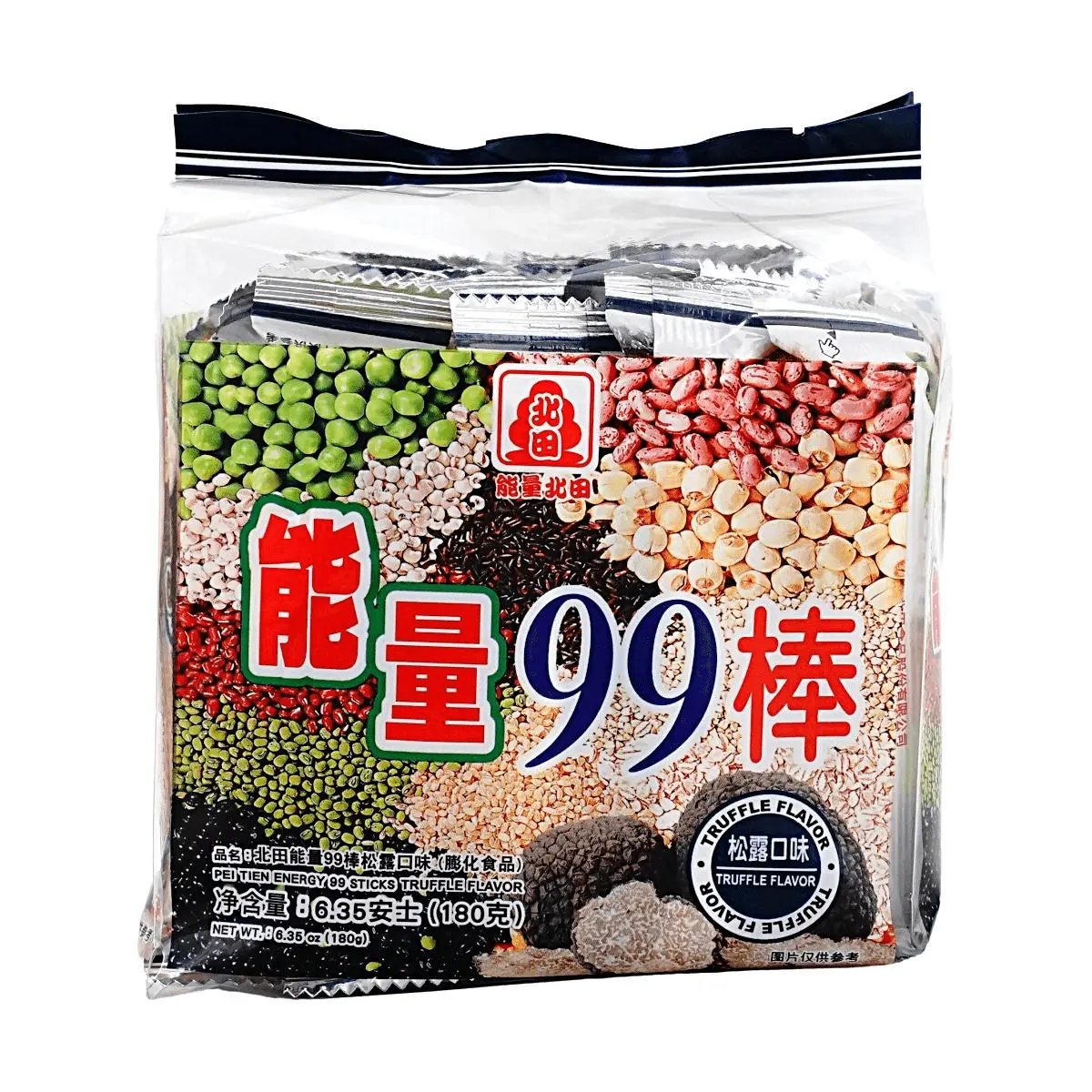Pei Tien Energy 99 Bar, Truffle Flavor Rice Crispy Snack, 180g - Taiwanese Gourmet Treat