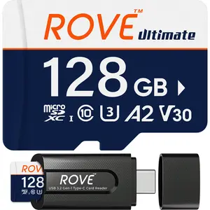 ROVE Ultimate 128GB Micro SDXC Card with USB 3.2 Gen-1 Type-C Card Reader For Dash Cams, DSLR Cameras, Action Cams, Drones, Gaming Consoles, Laptop & Smartphones