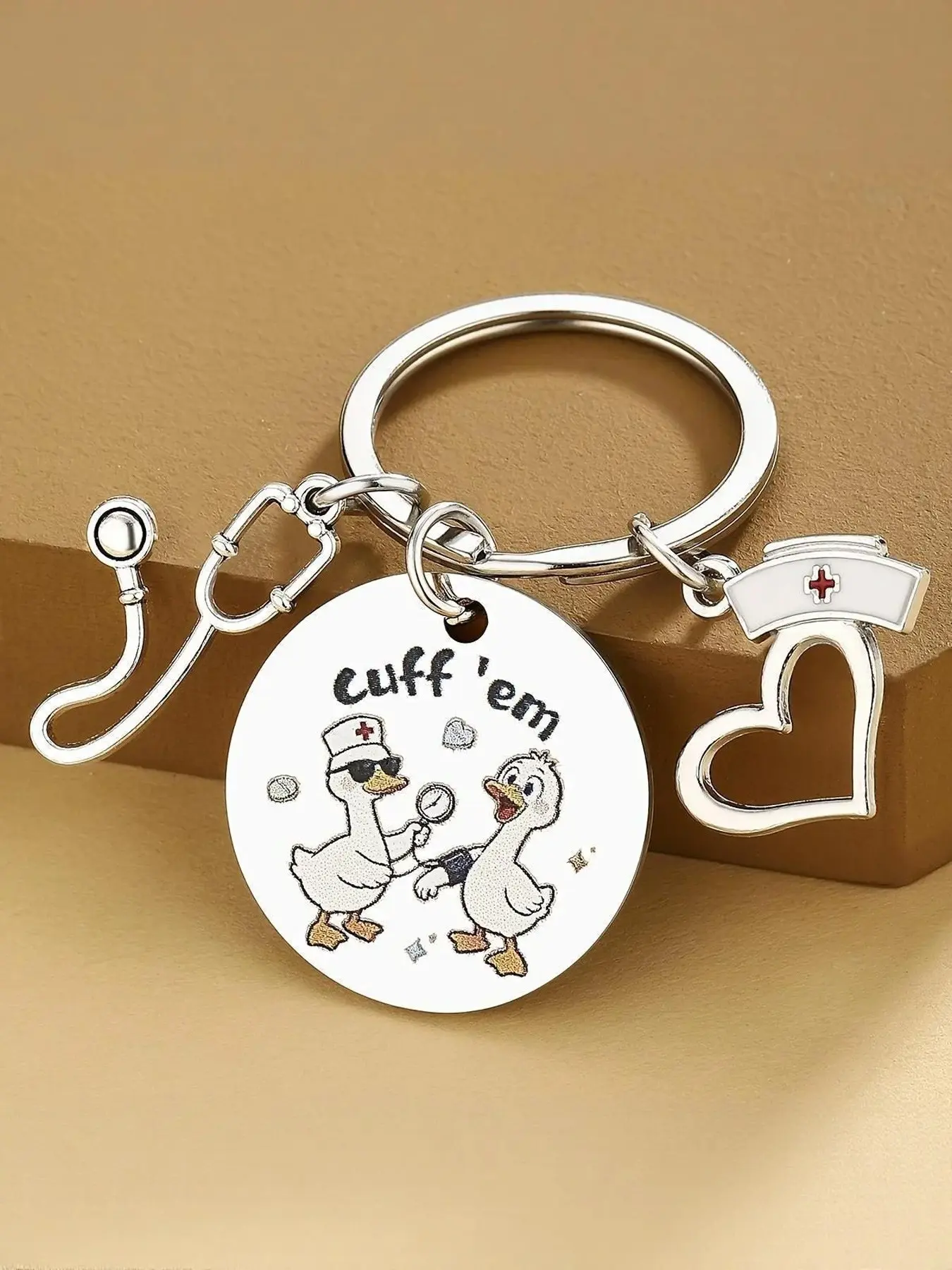 Nurse Appreciation Gift Set, Ideal for Female Nursing Graduates, Nurse Lpn Cna Keychain, Perfect Thank You Present for Nurses and Doctors, Funny Keychain, Heart Shaped Keychain