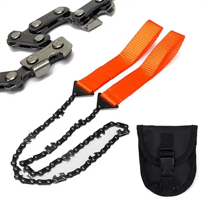 Pocket Chainsaw, 1 Count Outdoor Survival Hand Chainsaw, Survival Gear, Manual Hand Steel Rope Chain Saw, Outdoor Emergency Tool Kit