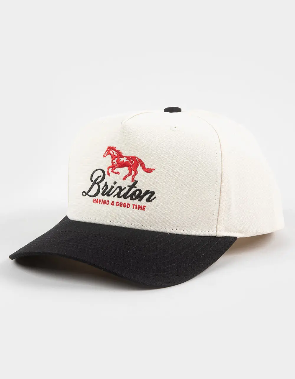 BRIXTON  Mens Good Times Snapback Hat, Black Combo