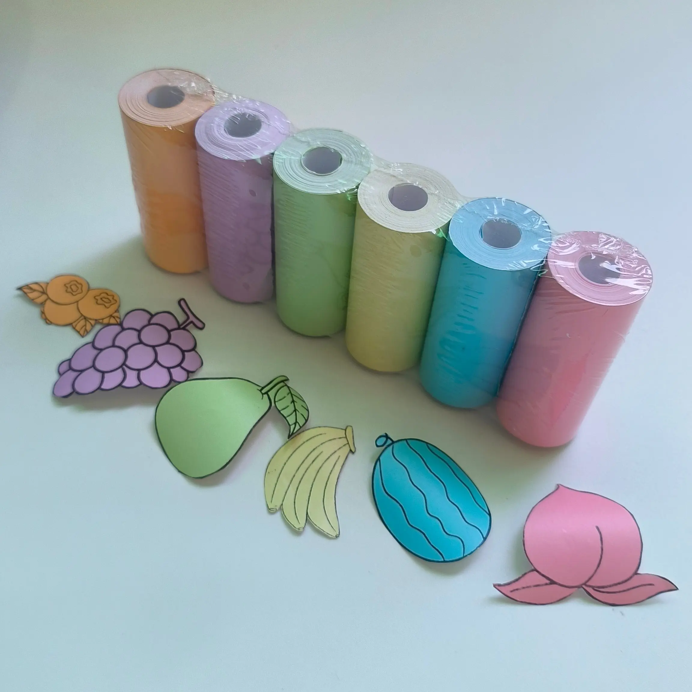 Color Thermal Printing Paper Roll, Size 57x25mm (6/30 Rolls), Compatible with Most Inkless Printers, Ideal for Notes & DIY Projects, Diy Craft Paper, Stationery Office Supplies