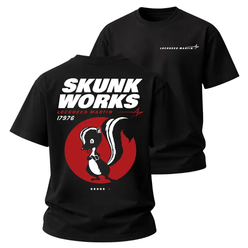 Lockheed Martin Skunk Works T-Shirt Retro Aviation Graphic Tee Aerospace Engineer Shirt Military Aviation Apparel Stealth Aircraft Enthusiast Tactical Casual Gift for Aviators vintage clothing oversized tshirt women  shirts women custom shirt women purple