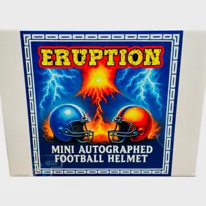 ERUPTION: MINI AUTOGRAPHED FOOTBALL HELMET