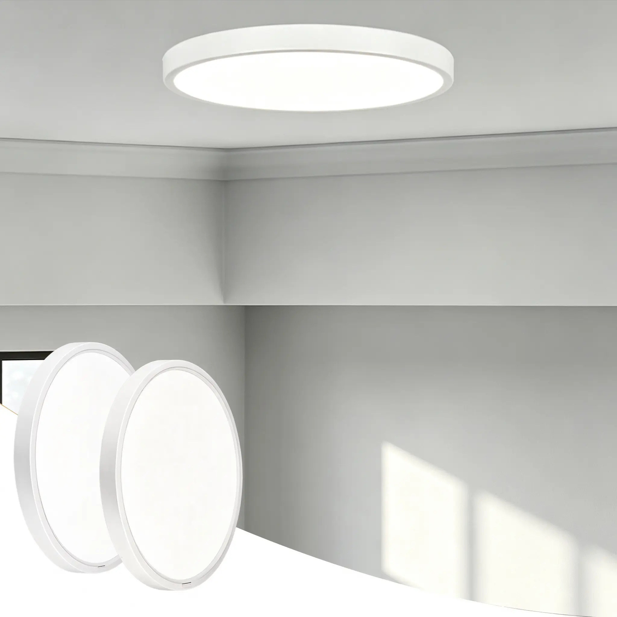 12-Inch LED Ceiling Light Flush Mount 5CCT 3000K-6500K Adjustable Ceiling Light Fixture 3600LM 28W Bright White Flat Lighting Fixture for Hallway Kitchen Bathroom Bedroom