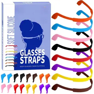 Glasses Strap, 8 Pack Kids Eyeglasses Sunglasses String Strap Glasses Band Holder Eyewear Retainer, Silicone Elastic Sports Toddlers Glasses Strap with Ear Grip Hooks