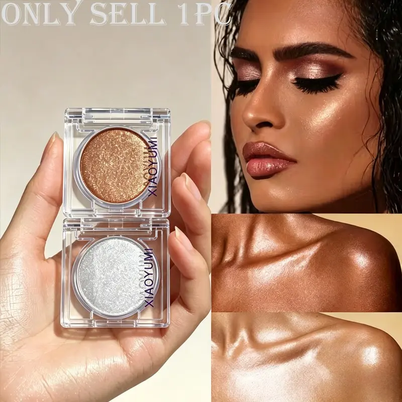 Single Color Multi-use Glitter Eyeshadow Clear Glossy Finish For Three-dimensional Contour Suitable for Eye Makeup and Body Highlight Fine Texture Fits Well For Various Makeup Styles
