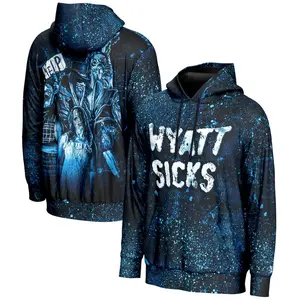Wyatt Sicks Help WWE Black Hoodie, Dark Horror Pullover, Creepy Collector Style Sweatshirt, Ghoulish Graphic Streetwear, Firefly Abbey Mystery Gear