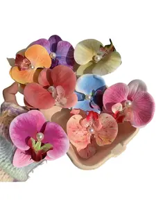 Fairy Phalaenopsis Duckbill Clip Forest Floral Side Hair Claw Back Head Updo Hairpin