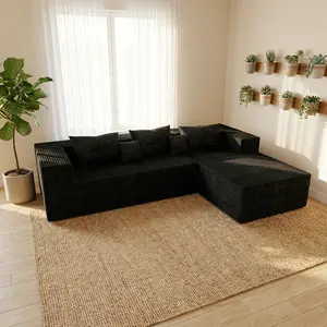 Compressed Sofa - versatile, frameless sofa bed and recliner with a multi-functional design, featuring built-in high-density support foam.  Suitable for bedrooms and living rooms, this sofa chair requires no assembly (includes 2 throw pillows).