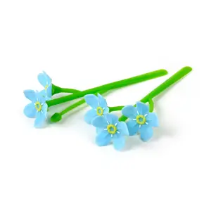 FORGET ME NOT - Flower Bookmarks, Set of 2 Blue Flower Page Markers, Soft and Flexible Silicone, Gifts for Readers and Book Lovers