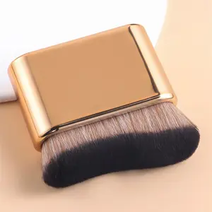 Wavy Makeup Brush Pink Blush Large Soft Hair Multifunctional Gold Handle Base Portable Two-in-One Concealer Elliptical Multi-Function Cosmetic Set Shimmer Eyeshadow