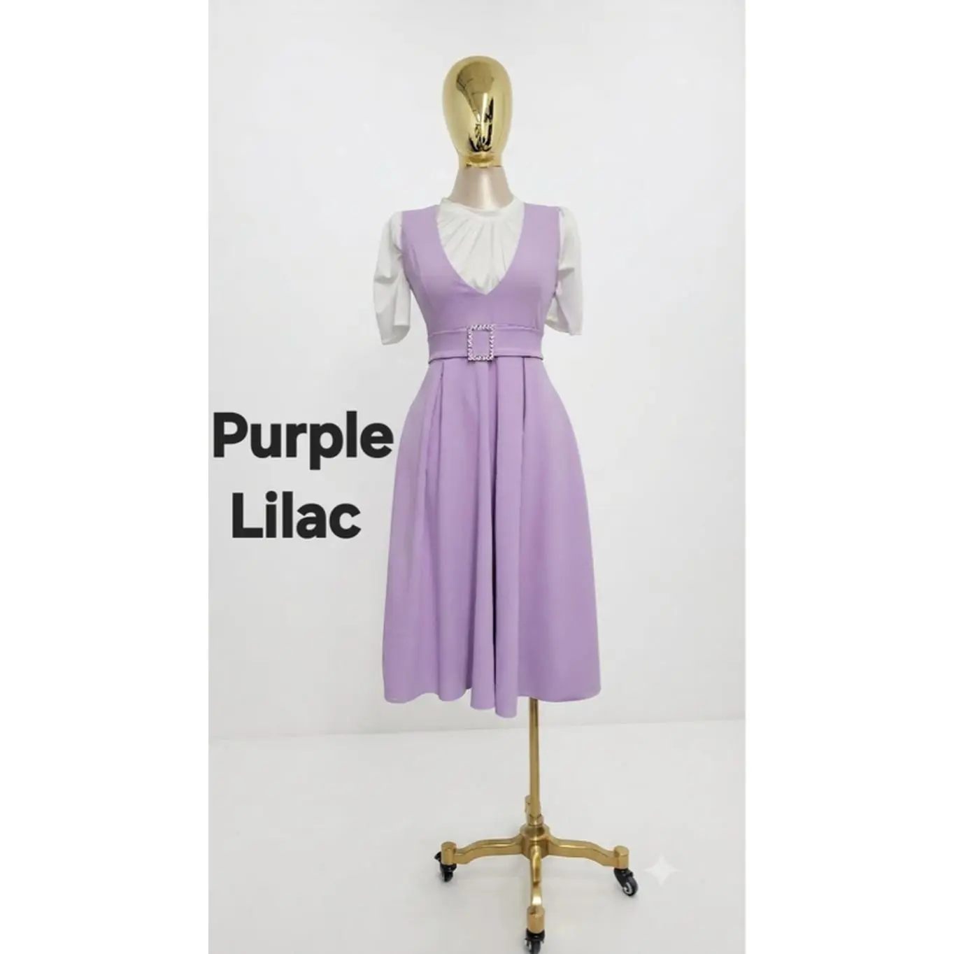 Purple Lilac Disco Dress - Complete Set, Available in Sizes S, M, L, XL, Perfect for Festive Occasions
