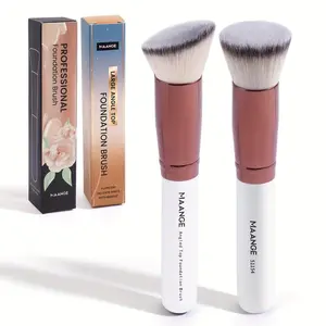 2PCS Makeup Brush, Blush Brush, Loose Powder Brush, Nose Shadow Brush, Highlighting Brush, Microfiber Bristles Cosmetics Tools Gift, Multifunctional Makeup Brushes, Highlighter Brush, Beauty, Coffee Brown, Beauty Travel Brush, Beauty Accessories