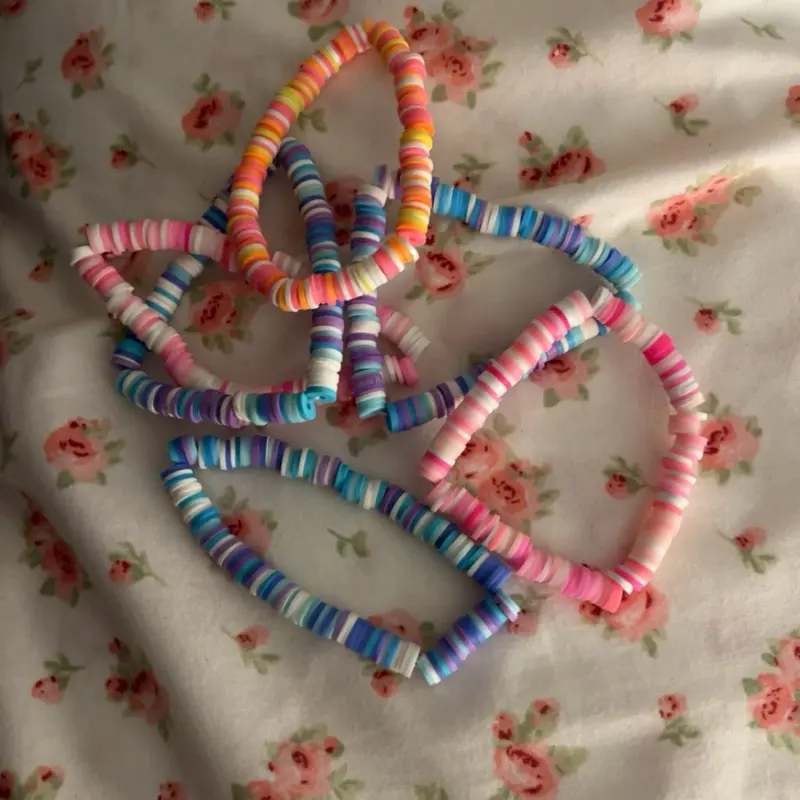 Random Bracelet - Clay Bead Bracelets in Assorted Colors, Soft and Lightweight Design, Perfect for Everyday Wear