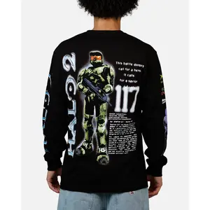 73Studio X Halo Halo 2 Spartan 117 Long Sleeve T-Shirt Black