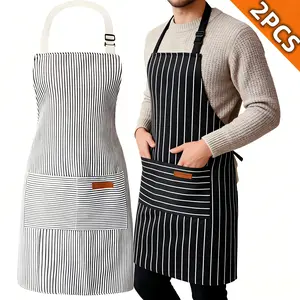 Kitchen Apron — Cooking Apron with Two Pockets, Unisex, Waterproof and Oil-Proof, Adjustable Tie Chef Apron.