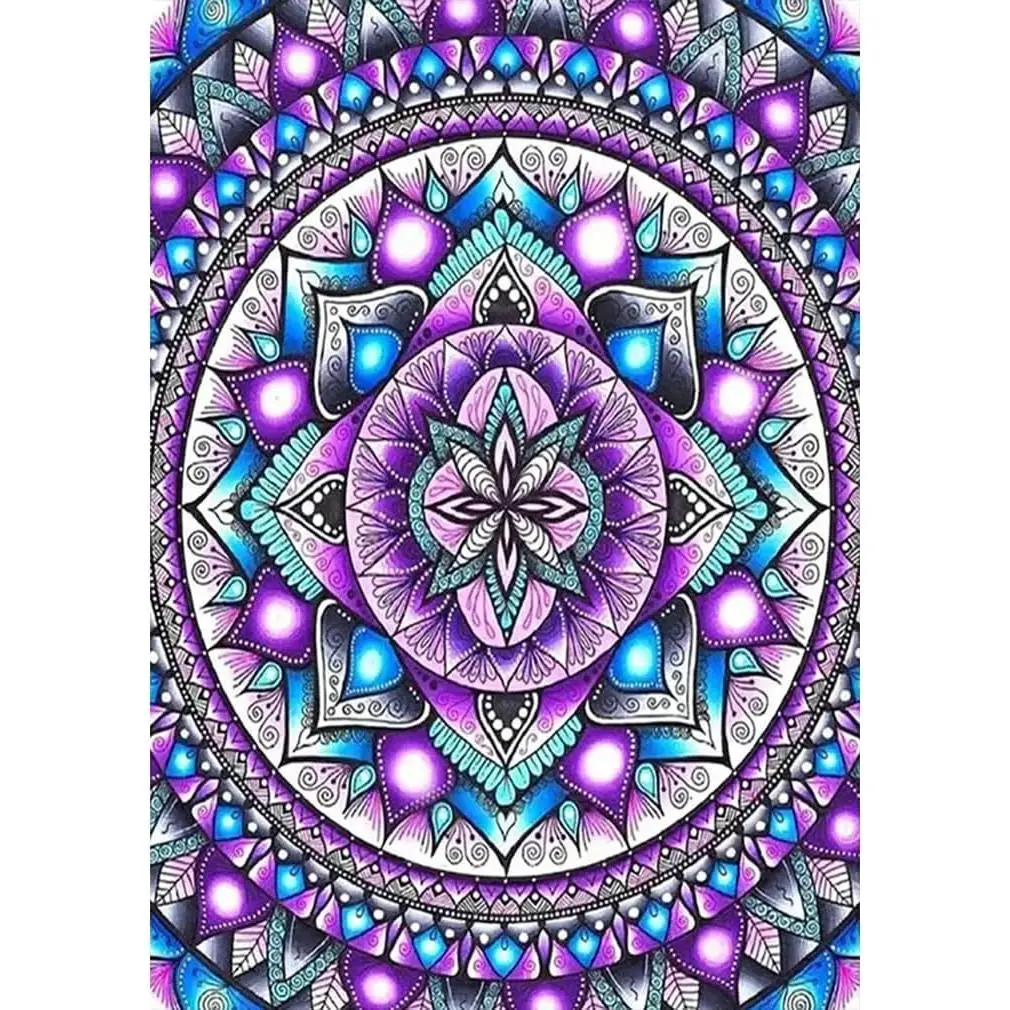 Mandala  Painting Kits for Adults,5D Rhinestone  Art Kits for Adults  Beginner,DIY  Round Full Drill  Painting Kit Arts Craft for  Wall Decor 12X16inch