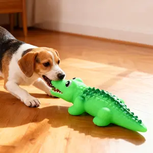 Extra-large Dog Chew Latex, Suitable for Strong Chewers - Large/durable/sturdy Teeth Cleaning Chew, Suitable for Teething Puppies and All Dog Breeds - Green/blue - Ideal Choice for Powerful Chewers - Shark-shaped Design