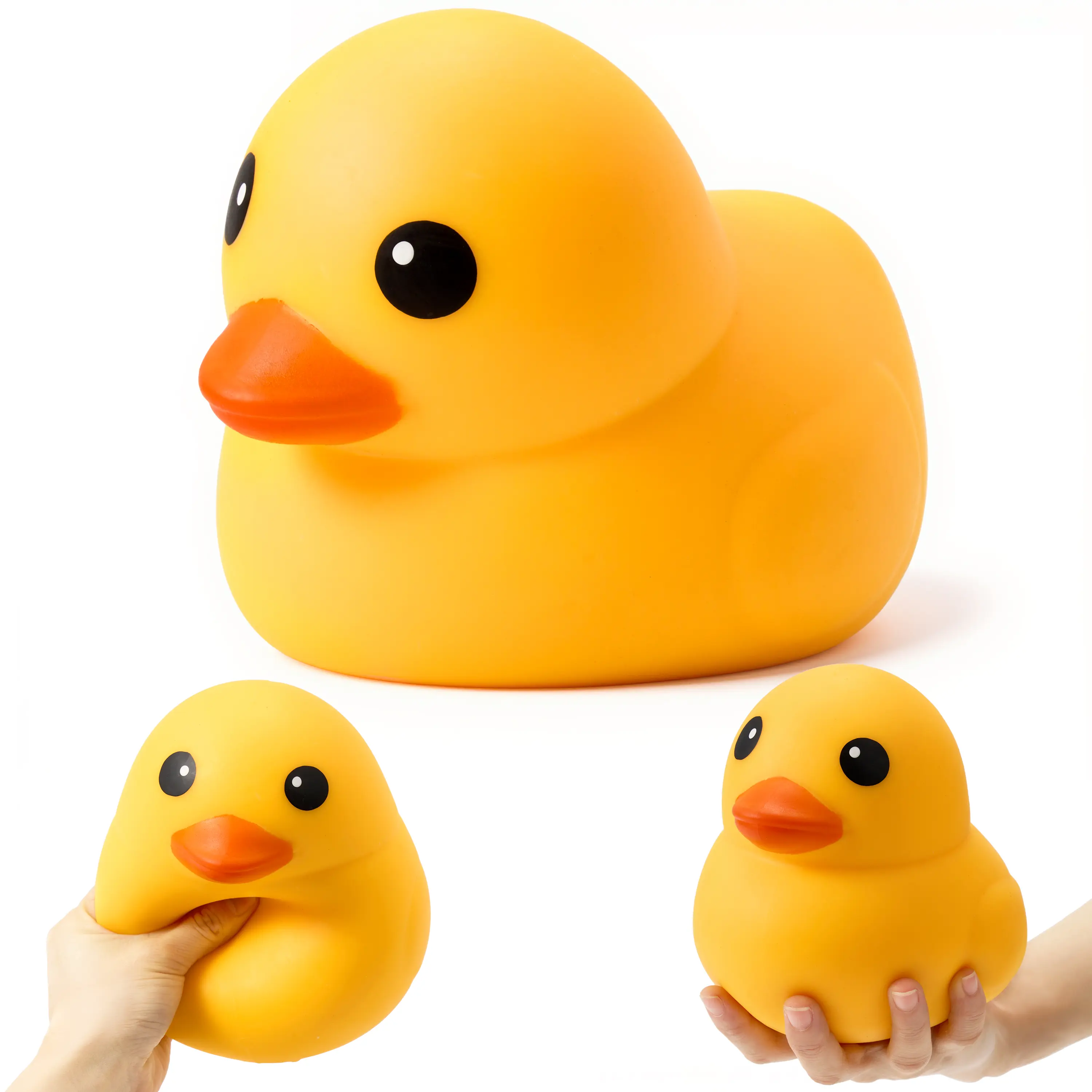 JOYIN Jumbo Sitting Pose Duck Stress Relief Toy, Squeeze Duck Stress Balls, Slow Rising Squishy Fidget Sensory Toy, Soft Squeeze Decompression Dough Gift for Adults and Girls Boys