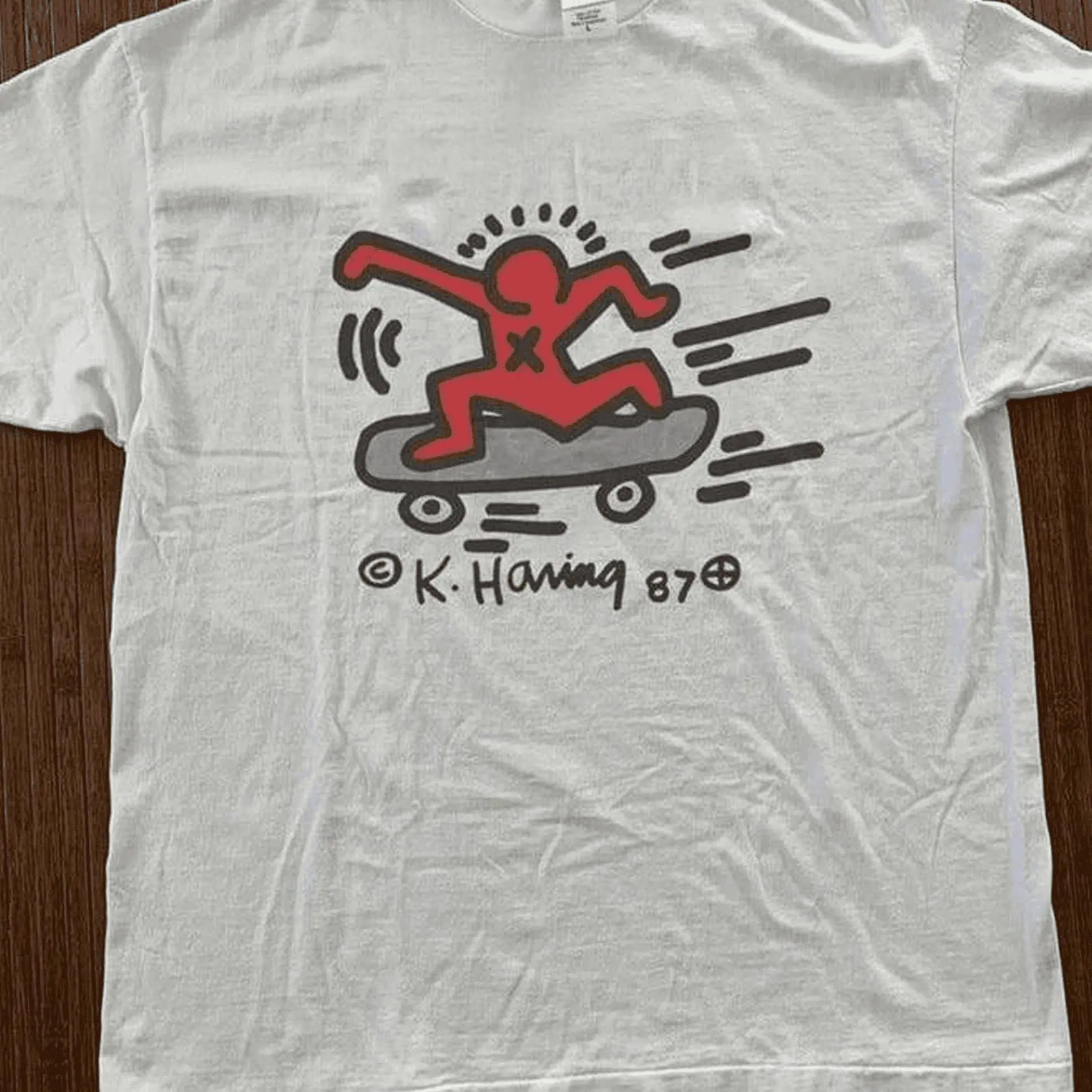 Keith Haring skateboards Unisex T-Shirt Size S-3XL Unisex Cotton Tees Shirt