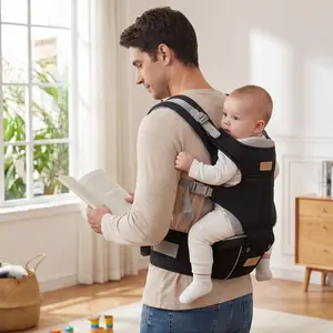 Ainomi 4-in-1 Ergonomic Hip Seat Baby Carrier - Adjustable All-Season Multifunctional Front-Facing Carrier for Newborns, Unisex Baby Clothing Compatible, Mother's Day Gift, Front-Facing Baby Carriers