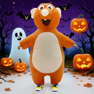 Cute Mouse Costume Inflatable Suit, Youth Adult Size, Fits 155-190cm, Includes Fan & Battery Box, Perfect for Halloween & Christmas Cosplay