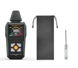 POROMETISTO-ET01 EMF Detector 3-Axis Electromagnetic Field Radiation Meter with Color Screen, EF/MF Tester for Home & Office, Ghost Detection, Halloween Gift MAX/AVG/Data Hold, Temperature Sensor