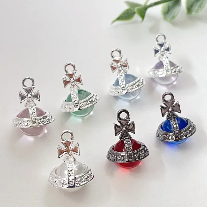 Saturn Planet Charm Pendant 7 Colors – Dual Use for Necklace & Bracelet Accessories