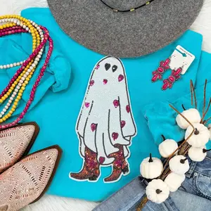 Sequins Cowgirl Ghost Patch