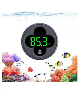 Aquarium Thermometer Digital, LED Fish Tank Thermometer Wireless Accurate Temperature Gauge to ±0.9℉, Aquarium Accessories for Fish Tank, Betta, Axolotl Tank or Aquatic, Replaceable Battery