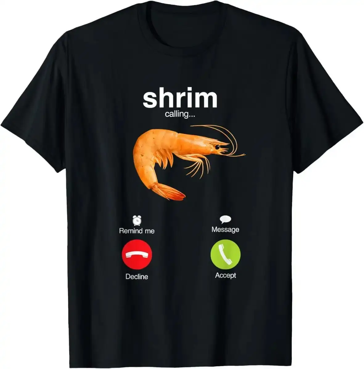 Men's Funny Shrimp Meme Graphic T-Shirt, Oversize Short-Sleeve Top with a Casual Fit and Round Neck, Tshirt, Casual Baggy Fit, Crew Neck, Funny Shrim Meme Print, Cotton, Streetwear, Funny Print