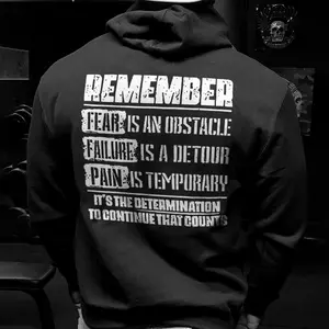 Remember Fear Is An Obstacle Hoodie
