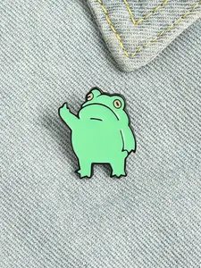 Cute Cartoon Frog Design Brooch, Fashion Alloy Brooch Pin Badge for Daily Clothing Decor, Trendy All-match & Exquisite Brooch for Birthday Gift, Fashion Accessory