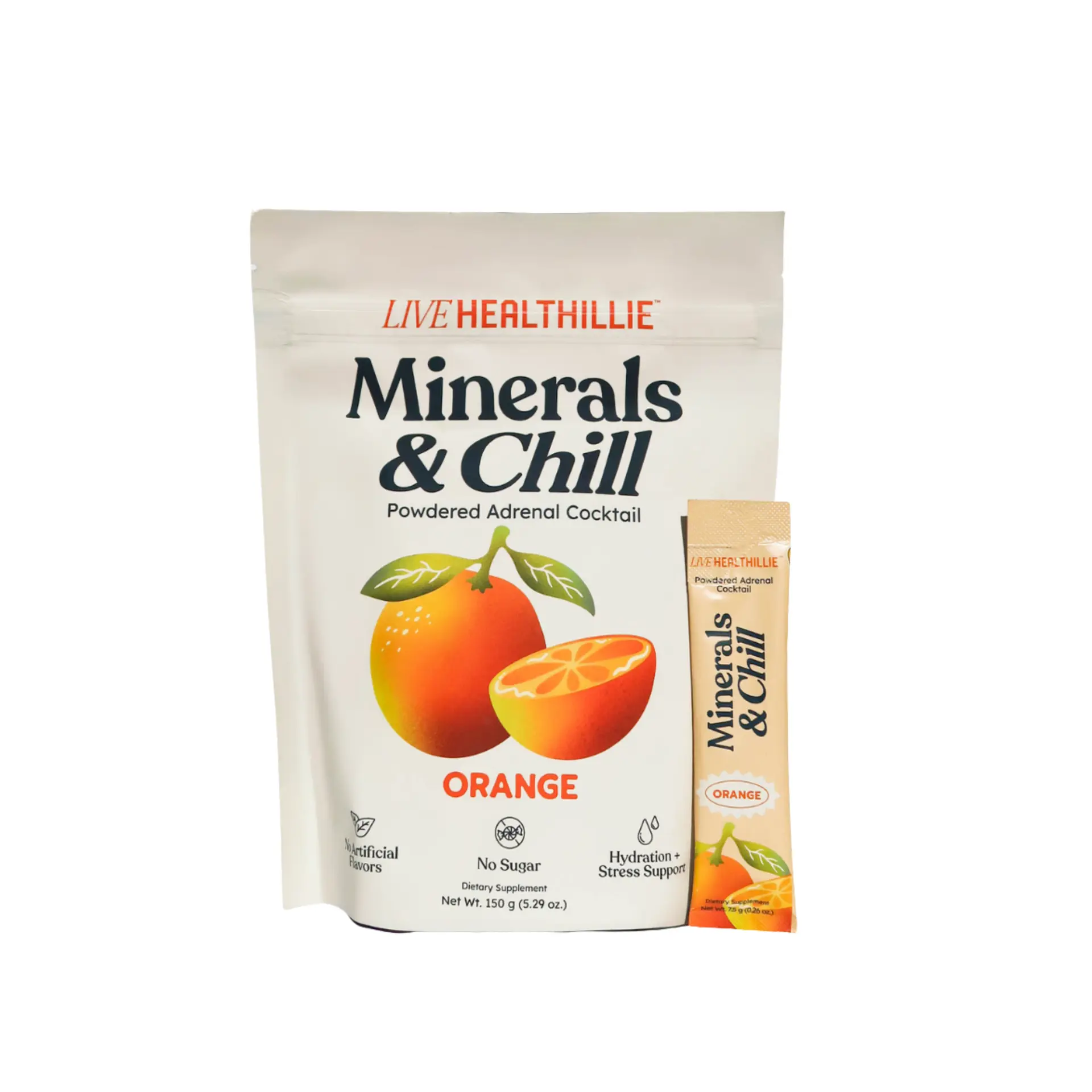 Minerals & Chill Stick Packs - Full Pouch · 20 sticks - Natural Cortisol Support, Functional Beverage for Stress Relief On-the-Go