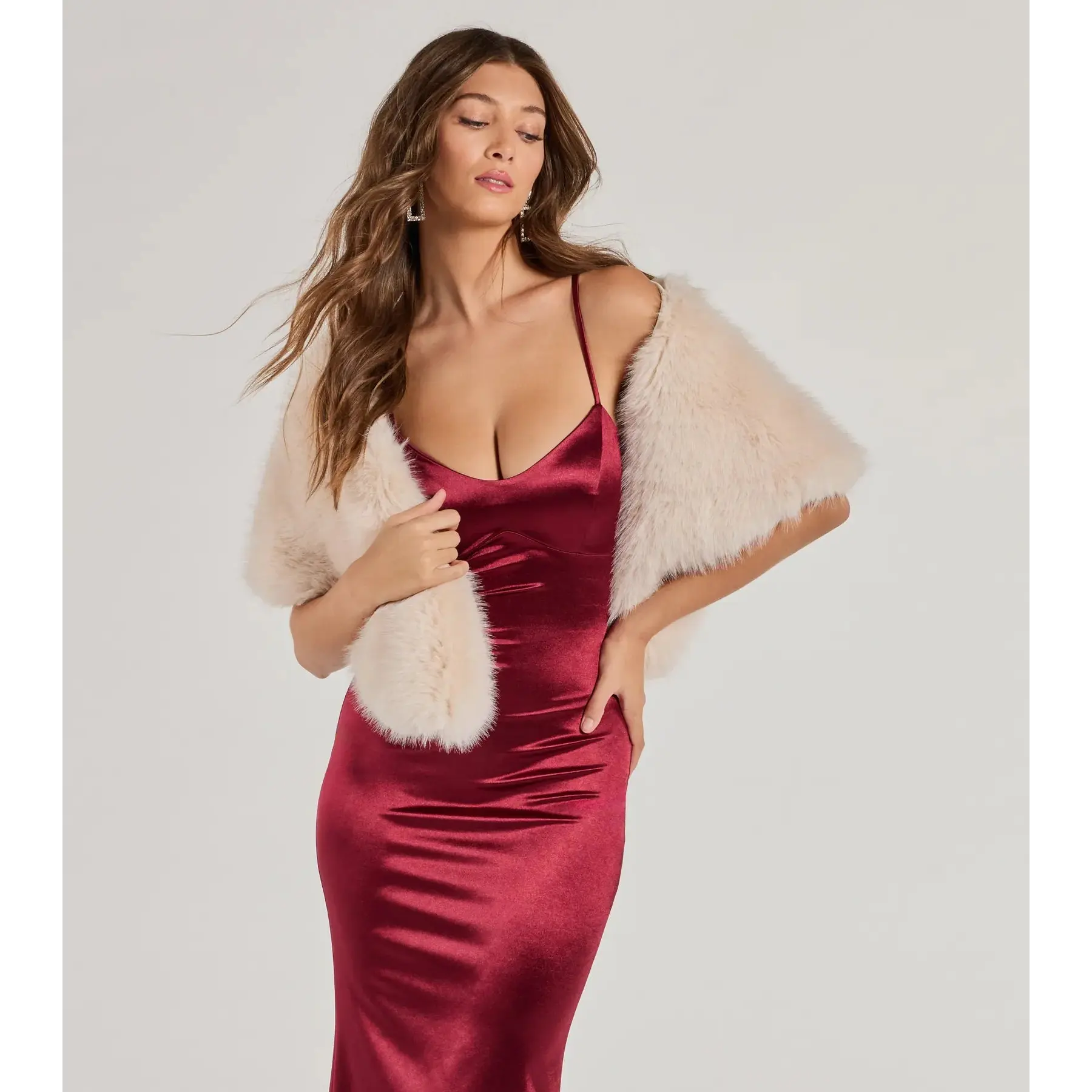 Endless Glam Faux Fur Shawl