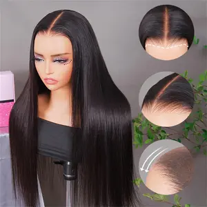 BGMgirl Hair M-cap 9x6 Straight Wear Go HD Lace  Glueless Pre-Bleached Knots 180% Density Pre Plucked Hairline Human Hair Frontal Wig TikTokShopfalldealsforyou