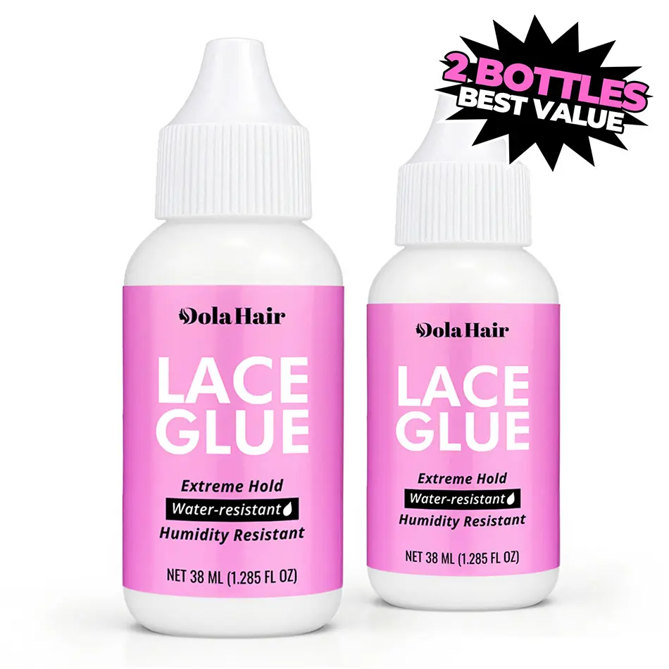 Dola Hair Lace Glue 2 Pack | Extra Hold Wig Adhesive for Lace Front Wigs Waterproof Strong Hold Wig Glue for Wig Install Clear & Fast Dry