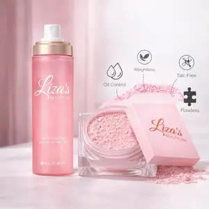 Liza’s beauty line makeup setting duo