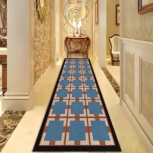 Modern Minimalist Geometric Block Rug, Moroccan Long Runner Carpet, Geometric Pattern Rug, Nordic Vintage Light Color Print Mat, Decorative Rug, Home Decor Floor Covering