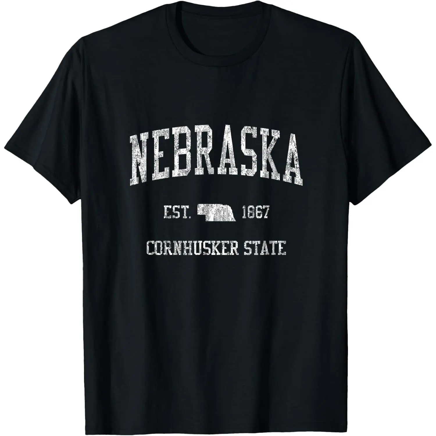 100%cotton Retro Nebraska T Shirt Vintage Sports Tee Design T-Shirt